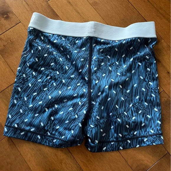 Nike Pro Compression Shorts Size Small Blue Pattern Print - Picture 2 of 6
